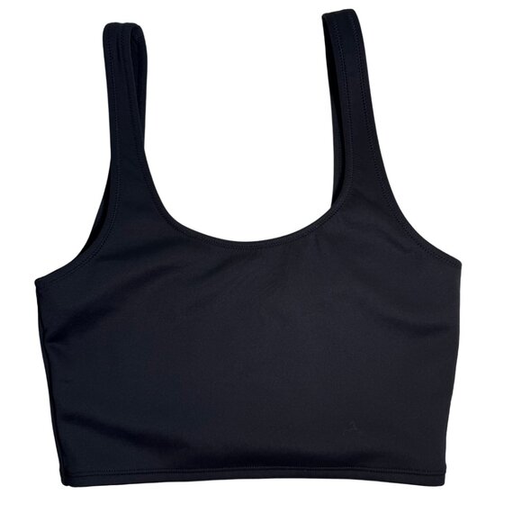 Good American Scoop Neck Bra Top Black Size 1 - Picture 3 of 5